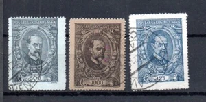 Czechoslovakia 1920 old set Masaryk stamps (Michel 159/61) nice used - Picture 1 of 2
