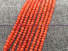Natural Faceted 2x4mm Orange Jade Roundel Gemstone Loose Beads 14.5 inches AAA