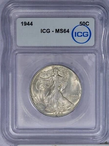 1944 Walking Liberty Half Dollar 50c ICG MS64 - Picture 1 of 2
