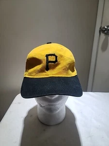 De colección Piratas de Pittsburgh Amarillo Negro Gorra Gorra Sombrero Arrancador El Sombrero Derecho - Imagen 1 de 10