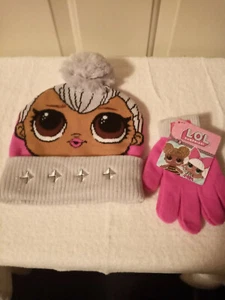 NEW Girls 4-7 L.O.L. Surprise! Pom Pom Hat & Gloves Set - Picture 1 of 2