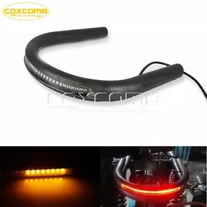 7/8" Universal for Cafe Racer Rear Seat Hoop Loop Frame w/ LED Brake Turn Light - Picture 1 of 10