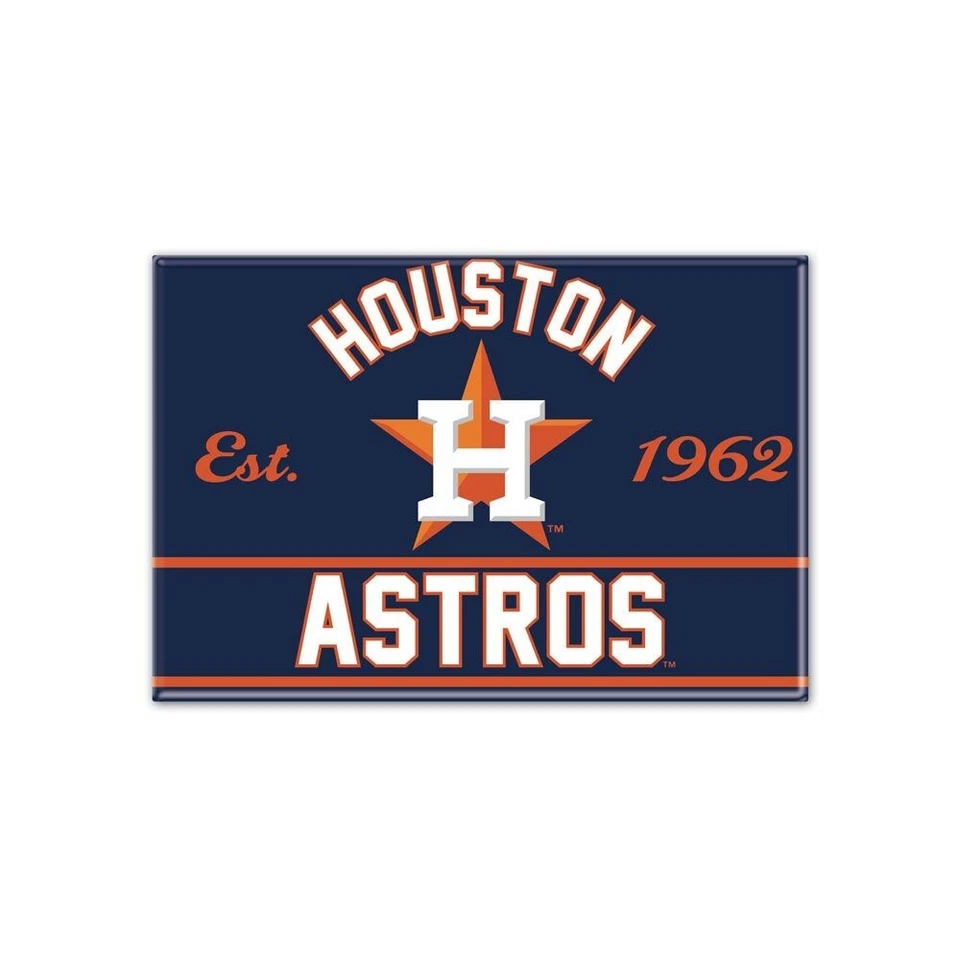 TWO (2) HOUSTON ASTROS, 2.5" X 3.5" METAL MAGNETS FROM WINCRAFT - Image 1 of 1