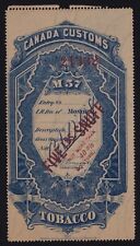 Canada #RS15 (1883) Blue Stamp for Imported Snuff Tobacco Revenue