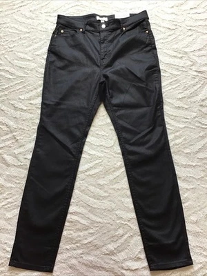 New BNWT H&M High waist Skinny Coated Black Jeans - EUR 46 US 14 32” Waist - Image 1 of 4