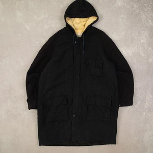 Vintage 90s Sherpa Lined Hooded Parka Jacket XL Made in USA Men's Navy Blue  - Bild 1 von 6