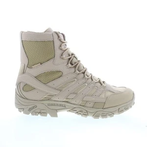 Merrell Moab 2 8" Tactical Waterproof Mens Beige Leather Tactical Boots 13 - Picture 1 of 8