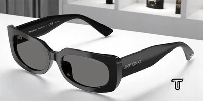 JIMMY CHOO JC5029U 501781 Black Dark Grey Polarized 54 mm Women's Sunglasses - Image 1 of 4