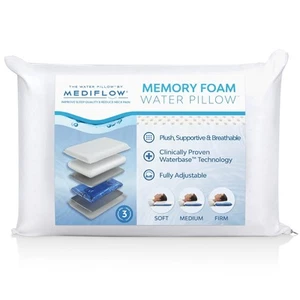 Mediflow Water Pillow Memory Foam re-Invented with Waterbase Technology - Cli... - Picture 1 of 6