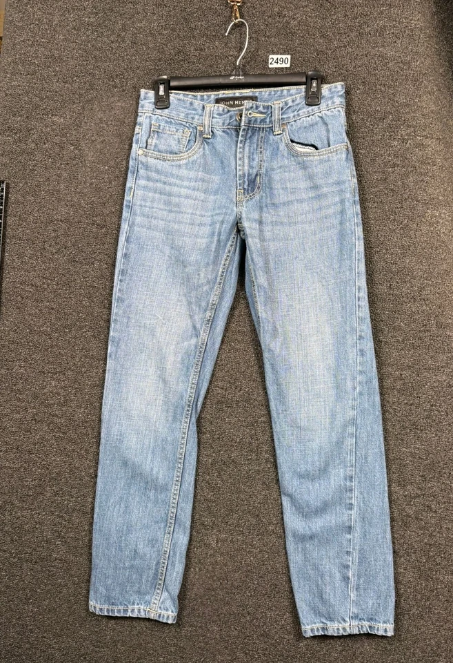 Pantalones de mezclilla ajustados John Henry para hombre talla 29 azul lavado medio tiro medio elásticos  Foto 1 de 4