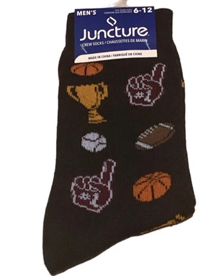 Calcetines deportivos Juncture para hombre estampado multicolor talla 6-12 Foto 1 de 2