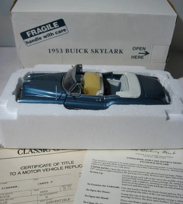 Buick Skylark 1953 convertible 1:24 Danbury como nuevo fundido a presión azul arrecife en caja contenedor Foto 1 de 4