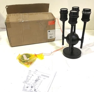 Golden Lighting 1945-SF BLK Axel 4-Light Matte Black Semi Flush Mount Light - Picture 1 of 3