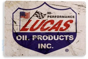 Lucas Oil Sign, Gas Station, Garage, Auto Shop, Retro Tin Sign B237 - Picture 1 of 3