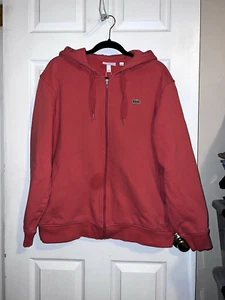 Sudadera con Capucha LACOSTE Para Hombres Manga Larga Color Sólido Cremallera Completa Coral Talla XXL - Imagen 1 de 13