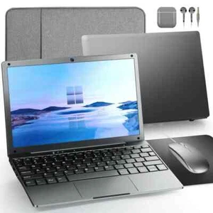 10'' Laptop Windows 11 Notebook 8GB+128GB Intel Celeron Quad-Core with Bag Mouse - Picture 1 of 7