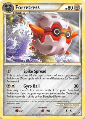 FORRETRESS 13/90 - NON-HOLO RARE - Undaunted - 2010 POKEMON Card - NM - Image 1 of 2