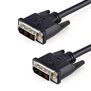DVI TO DVI CABLE 2M DVI-D MALE SINGLE LINK MONITOR PC VIDEO HDTV - Picture 1 of 7