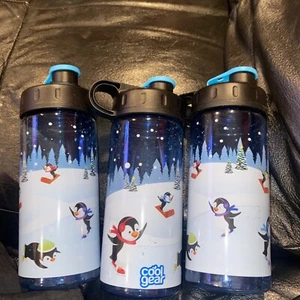 Cool Gear Penguin In Snow ( 3 ) 16oz Spill proof BPA Free FREE SHIPPING!!! - Picture 1 of 4
