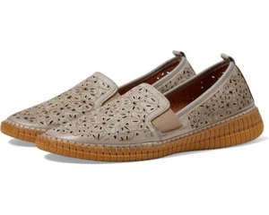 Spring Step Jookin Shoes EU 40/US 9-9.5 Taupe Leather Loafer Laser Cutout Flats - Picture 1 of 10