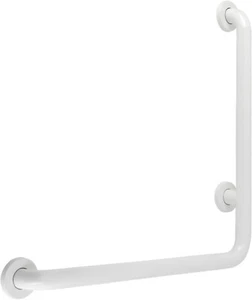 Kingston Brass GBL1224CSLW 24"x 24" L-Shaped Grab Bar - Left Hand, White - Picture 1 of 3