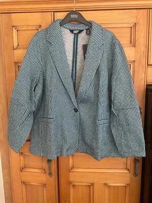 Lands End Ladies Jacket Blazer UK 24 / 26 BNIB New Herringbone Aegean Sea - Image 1 of 4