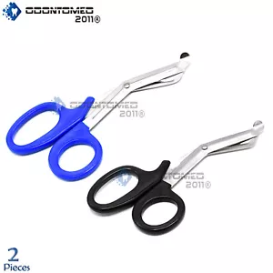 Medizinische Schere, EMT und Unfallschere, Premium Qualität 7,5" St/Stahl 2er Pack - Bild 1 von 3