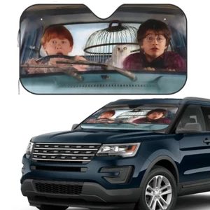 PARASOLE PARABREZZA CAR SUNSHADE HARRY POTTER RON MACCHINA VOLANTE FORD ANGLIA - Zdjęcie 1 z 4
