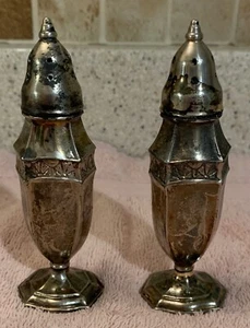Vintage Silver Plate Salt & Pepper Shaker Set SPC LaFrance Reg 606 - Picture 1 of 7