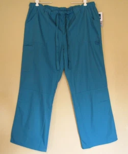 UNIVERSAL BY ADAR Women's Teal Drawstring Cargo Scrub Pants Size 2X NEW - Picture 1 of 11