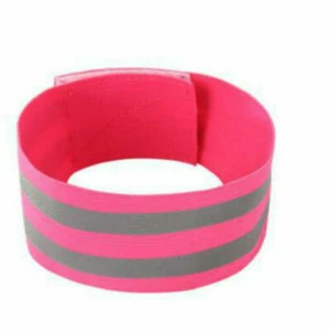 Pack of 10 Reflective Safety Arm Bands Stretchy Wrist Ankle Ribbon Strap Running - Picture 1 of 12