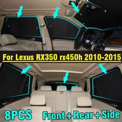 8X Parasol de privacidad parabrisas ventana delantera trasera para Lexus RX350 2010-2015 Foto 1 de 4