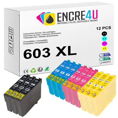 PROMO : Lot de 12 cartouches d'encre compatibles avec Epson 603 XL Etoile de Mer - Photo 1/4