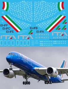 1/144 Decals for Airbus A350 900 ITA Airways TB Decal TBD945 - Picture 1 of 1
