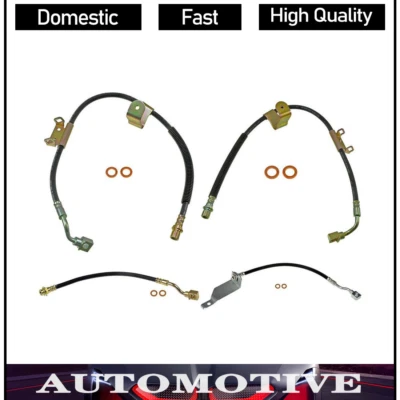 Комплект гидравлического шланга переднего заднего тормозного троса для 2004 2005 GMC Sierra 1500 - Изображение 1 из 4