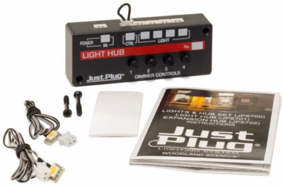 Woodland Scenics ~ Just Plug ~ Lighting System ~ Lights and Hub Set ~ JP5700 - Image 1 of 3