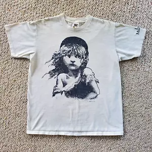 Vintage 1986 Les Miserables T-Shirt Single Stitch White Broadway Show Promo XL - Bild 1 von 11