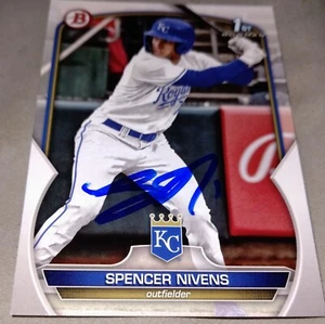 Spencer Nivens 2023 Bowman Auto 1st Card Kansas City Royals - Imagen 1 de 1