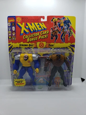 ToyBiz Marvel X-Men STRONG GUY & TUSK Figures MOC Vintage Walmart Exclusive 1994 Cover