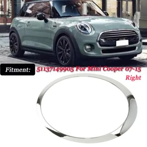 51137149905 Front Right Chrome Headlight Trim Ring For Mini Cooper 2007-2015 ABS - Picture 1 of 6