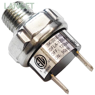 Air Pressure Switch For Air Compressor Tank 90 on 120 off Air Ride Suspension - Image 1 of 4