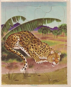 LEOPARD Frame-Tray Puzzle (circa 1950's) Playskool/Golden Press 80-1C - Picture 1 of 1