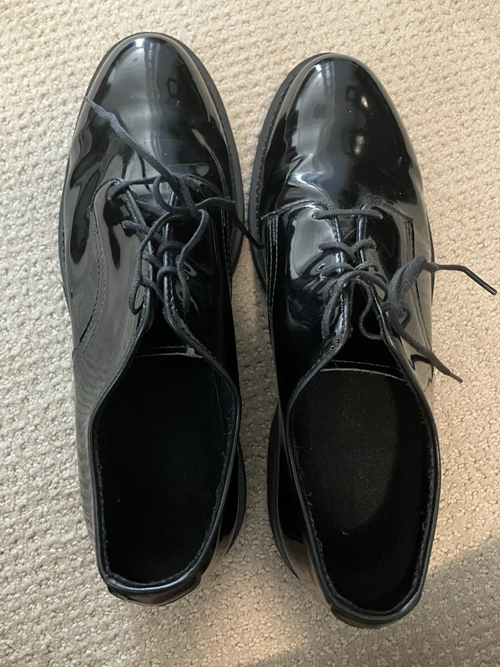 Лакированная кожа размер 11 1/2 черные туфли сделано в США - Изображение 1 из 4