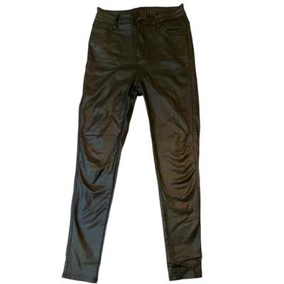 Pantalón ajustado vintage punk de cuero sintético tiro alto talla S años 80 punk Baddie gótico Foto 1 de 4