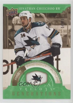 2022-23 Upper Deck Trilogy Generations verde/75 Jonathan Cheechoo #TG-5A Foto 1 de 2