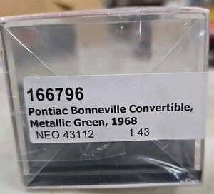 Neo Scale Models, 1968 Pontiac Bonneville Convertible 1/43 See Ad Box Only (12L) - Imagen 1 de 4