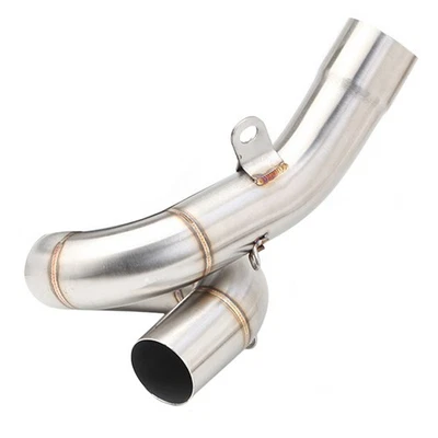 For Kawasaki Ninja ZX6R ZX636 2009-2024 Mid Exhaust Link Pipe Slip Muffler - Image 1 of 4