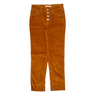 Pantalón de pana para mujer LEVI'S 724 tiro alto marrón ajustado recto W25 L25 Foto 1 de 4