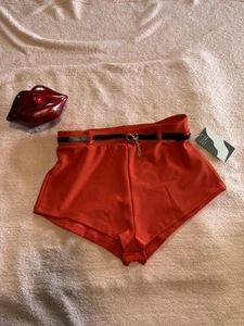 LOVE POEM BY BLOCK sexy elegante kurze Shorts Flamingo rot neu mit Mängeln L - Bild 1 von 8