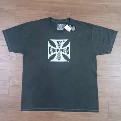 Camiseta negra descolorida West Coast Choppers - Estilo retro desgastado - SKU 95320105 Foto 1 de 3